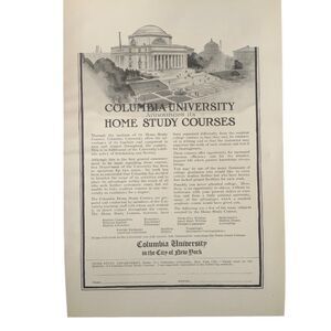 Vintage 1922 Columbia University Home Study Ad Advertisement